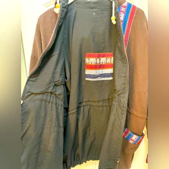 Global Imports Size XL  Zip Front Elephant Pattern Jacket, Liner And Inner Pocke - Picture 2 of 7